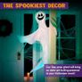 Halloween Tree Wrap Ghost Decoration, Smiling Ghost Design Decorations, Halloween Outdoor, Lawn, Tree Decor, Ghost Party Supplies Image 2