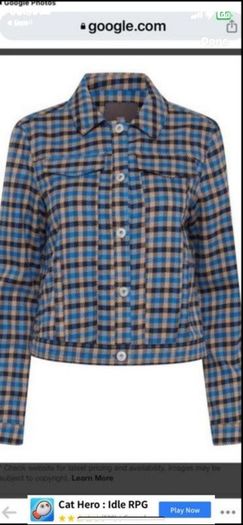 jacket Bnwt check jacket denim jacket shape 8-10