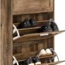 Shoe Cabinet Shoe Cabinet Shoe Chest of Drawers Entrance Cabinet, with 3 Doors for Corridor Entrance, 60x23x115 cm, Wood Image 4