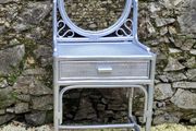 60s bamboo &amp; rattan dressing table