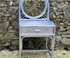 60s bamboo & rattan dressing table