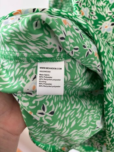 ME+EM Green Floral Fabric Dress