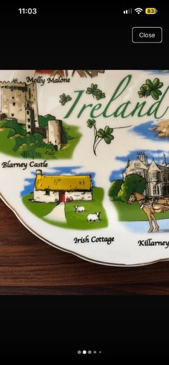 Vintage Irish Souvenir Plate