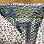 TED BAKER London Mens 100% Cotton White PATTERNED Shirt - Size 3 Medium Image 3