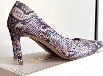 Snake Print Stiletto Heels - Pointed Toe Court Ladies Shoes