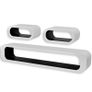 Wall Cube Shelves 6 pcs Black and White Image 7