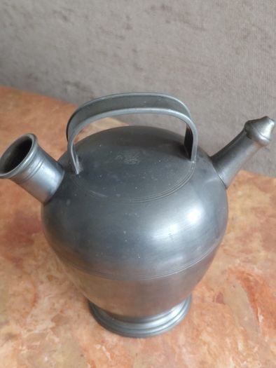 Antique French pewter water pitcher