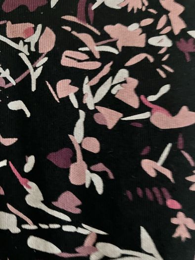 Ladies Black Floral Cotton Top by Jensen