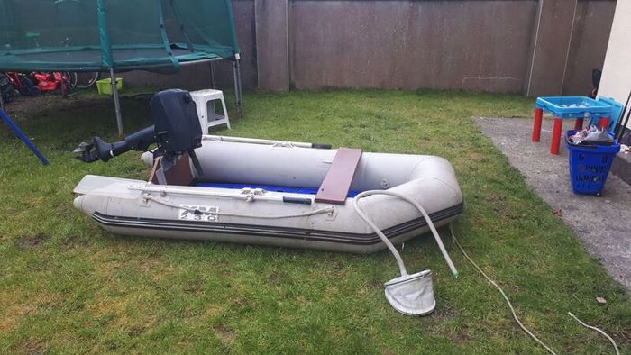 pontoon with engine 4hp