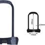 Standard Security Combination Bike Lock 230mm - U Lock - Ultra Hardened Shackle , Black Image 6