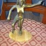 Very Old Bronze or Brass Cleopatra Dancing Figurine on a Marble Base Image 10