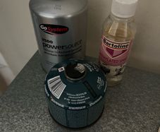 Gas cartridges for camping stove