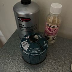 Gas cartridges for camping stove