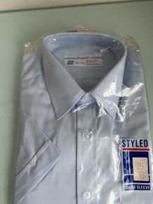 BNWT Blue Short Sleeve Shirt, size 15
