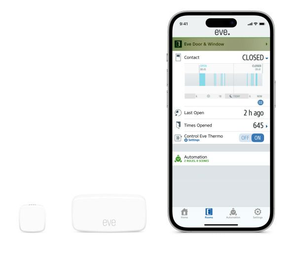 Eve Door & Window, Wireless Contact Sensor, Apple HomeKit