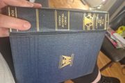 Vintage History Set," "Decorative Book Stack," "Navy and Gold Binding," and "James Truslow Adams"
