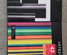 Arteza Premium Self Adhesive Vinyl Sheets Bundle - 50 Black + 42 Multi-Colour (12" x 12")
