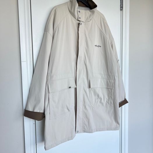NEW Mens 9XL Cream Oversized Utility Jacket