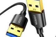 UGREEN Data Transfer USB 3.0 Type A Male to Male SuperSpeed Transfer Cable for External Hard Drive, WD My Cloud, DVD, Laptop Cooler and Blu-ray Disc Player, etc (0.5m) - NEW