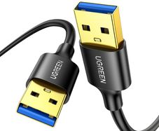 UGREEN Data Transfer USB 3.0 Type A Male to Male SuperSpeed Transfer Cable for External Hard Drive, WD My Cloud, DVD, Laptop Cooler and Blu-ray Disc Player, etc (0.5m) - NEW