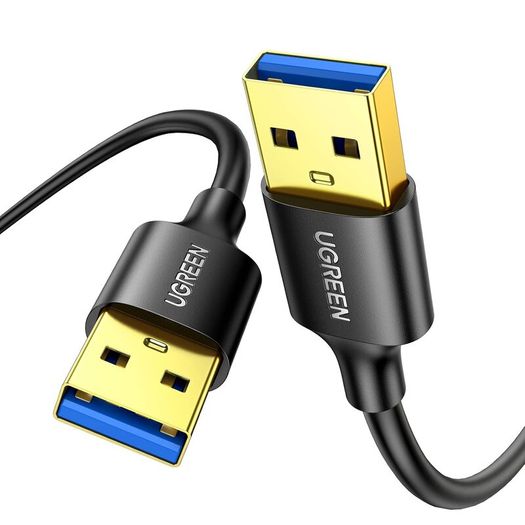UGREEN Data Transfer USB 3.0 Type A Male to Male SuperSpeed Transfer Cable for External Hard Drive, WD My Cloud, DVD, Laptop Cooler and Blu-ray Disc Player, etc (0.5m) - NEW