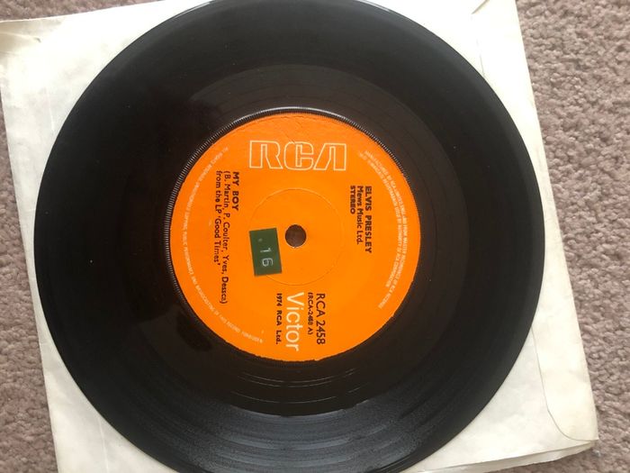 Elvis Presley My Boy Irish Pressing Vinyl 7 Inch Single