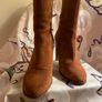Brown Suede Leather Ankle Boots Image 3