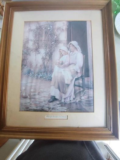 Frames Large Print Of Feeding The Family Charles Edward Wilson (british 1854-1941) The Young Brood