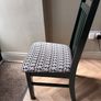 Set of 6 Refurbished Slat Back Dining Chairs (Professionally Painted & Reupholstered) Image 2
