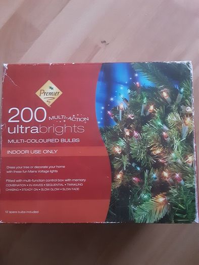 Christmas Lights .. 200 Multicolor Ultra Bright .. Indoor Use Only .. Heavily Reduced.. No Lower Offers .. Now at Half of Half Price