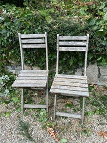 4 Wooden garden chairs