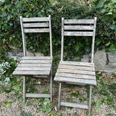 4 Wooden garden chairs