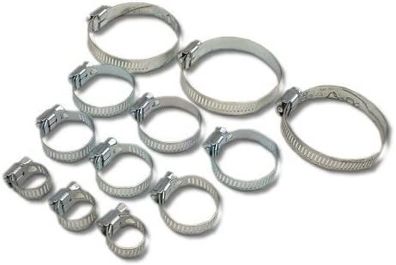 12 Piece Piece Garden Hose Clamps Jubilee Clip Set