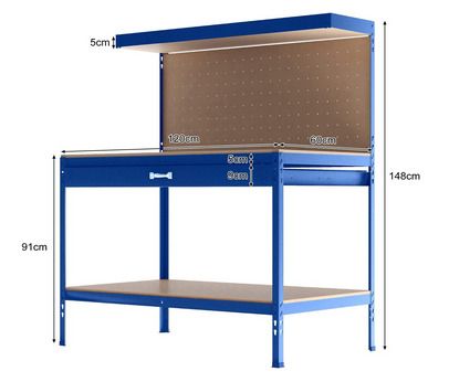Steel Garage Work Bench Tool Box Workbench Storage