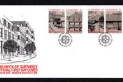 1987 Guernsey Europa Modern Architecture Commemorative Stamps Official First Day Cover (FDC)