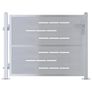 Garden Gate with Lock Silver 100 x 75 cm Stainless Steel Image 3