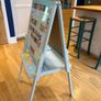 kids easel floor standing magnetic white and black board Image 2