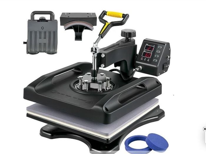 5-in-1 Multifunction Heat Press Machine for T-Shirts Mugs Caps & Plates