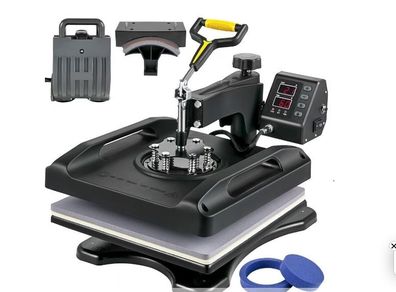 5-in-1 Multifunction Heat Press Machine for T-Shirts Mugs Caps & Plates