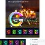 Portable Wireless Charger With Led Ambience Light, Alarm Clock, Music Speaker, For Mobile Phone Image 5