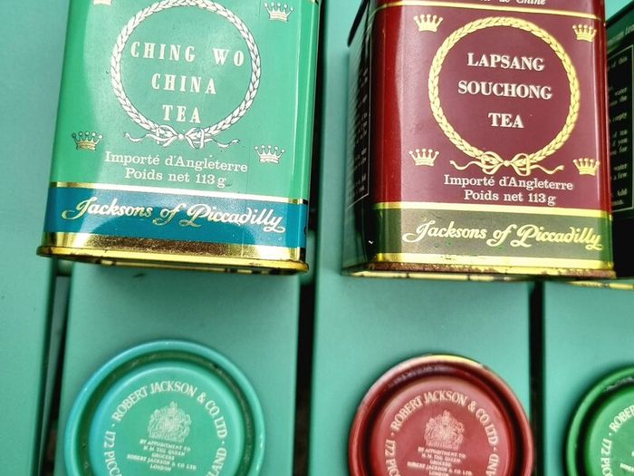 Vintage tea caddies (4) Jacksons of Picadilly