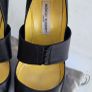 Manolo Blahnik black leather heels Sz 41 (Fit 8-8.5UK) - Rrp 595 (New) Image 3