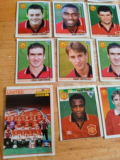Merlin Football Premier League stickers 95 96 97 season and 2002 world cup