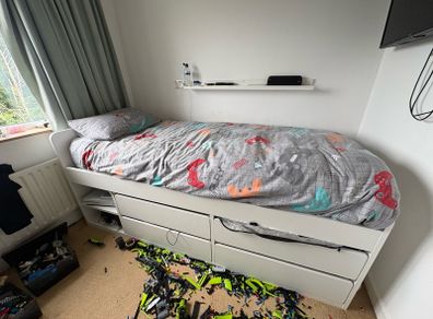 IKEA Slakt storage bed and mattress