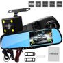 Dual Lens Car Camera Video Recorder DVR Dash Cam 1080P Rearview Mirror Black Image 3