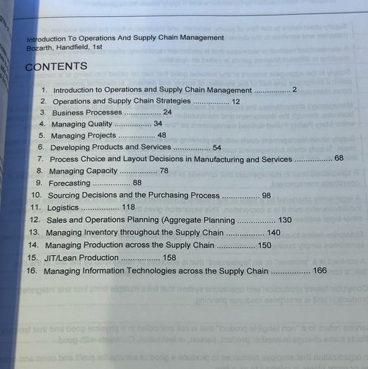 Just the Facts 101 Study guide for Operations and Supply Chain Management
