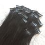 7pc Hair Extensions Set Black FREE POSTAGE Image 2