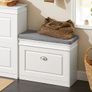 Shoe Bench  white with high quality Seat Upholstered Cushion Image 2
