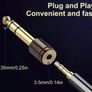 Audio Adapter - 6.35mm Male to 3.5mm Female Converter for Aux Cables, new, unopened. Image 4