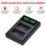 LP-E8 Dual Battery Charger with LED Display for Canon Cameras - 0151 Image 3